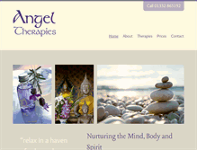 Tablet Screenshot of angeltherapies.net